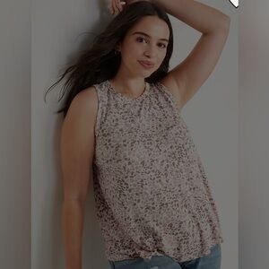 Old Navy Tan Leopard Print Luxe Sleeveless Tank Top